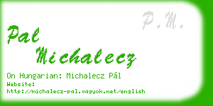 pal michalecz business card
